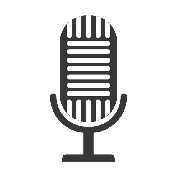 Микрофон аудио устройство изолированный значок — стоковый вектор