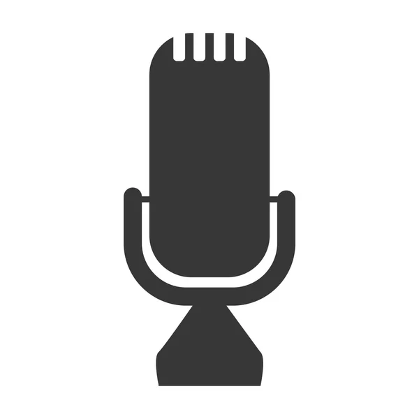 Icona isolata dispositivo audio microfono — Vettoriale Stock