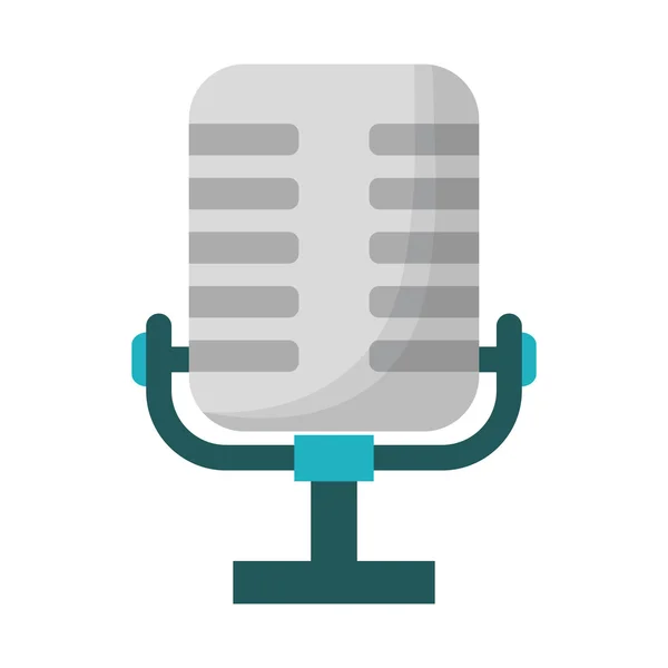 Izolovaná ikona zvukového zařízení mikrofonu — Stockový vektor