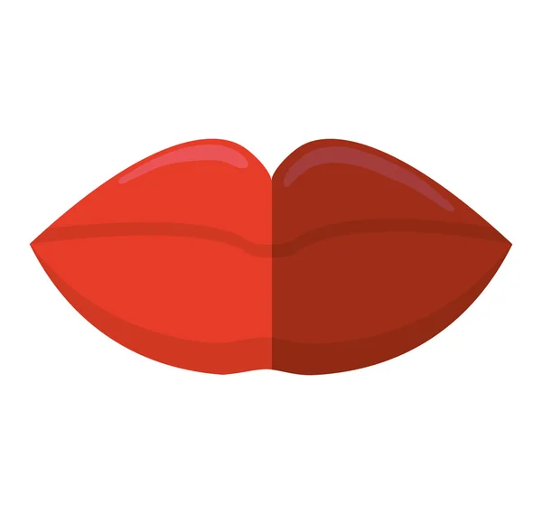 Sexy weibliche Lippen isolierte Ikone — Stockvektor