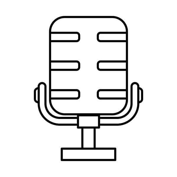 Périphérique audio microphone icône isolée — Image vectorielle