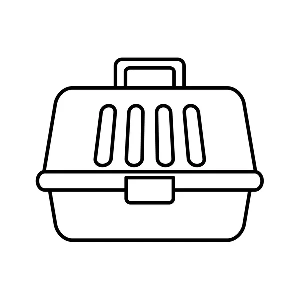 Pet carrying case isolated icon — Stock Vector