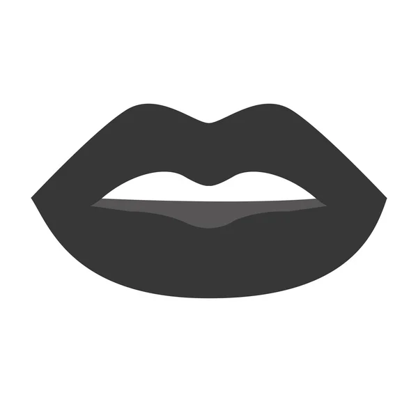 Sexy hembra labios aislado icono — Vector de stock
