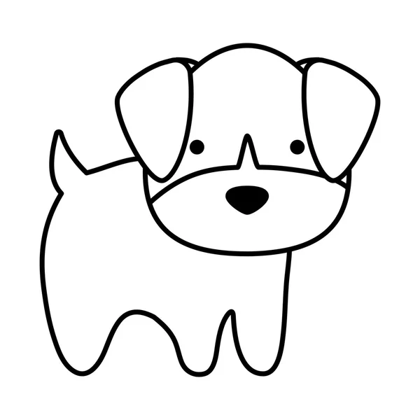 Bonito cão estilo kawaii — Vetor de Stock