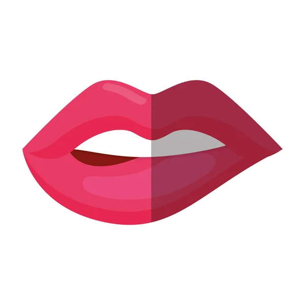 Sexy hembra labios aislado icono — Vector de stock