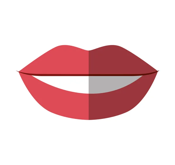 Sexy feminino lábios isolado ícone —  Vetores de Stock