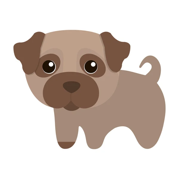 Mignon chien kawaii style — Image vectorielle