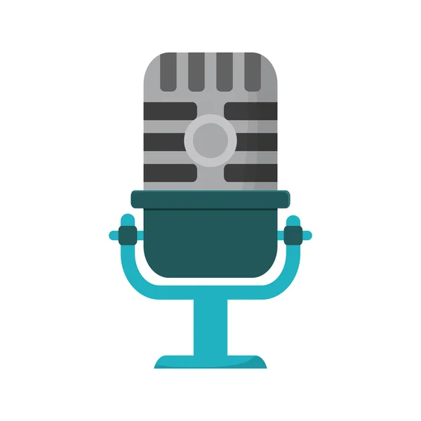 Mikrofon audio eszköz izolált ikon — Stock Vector