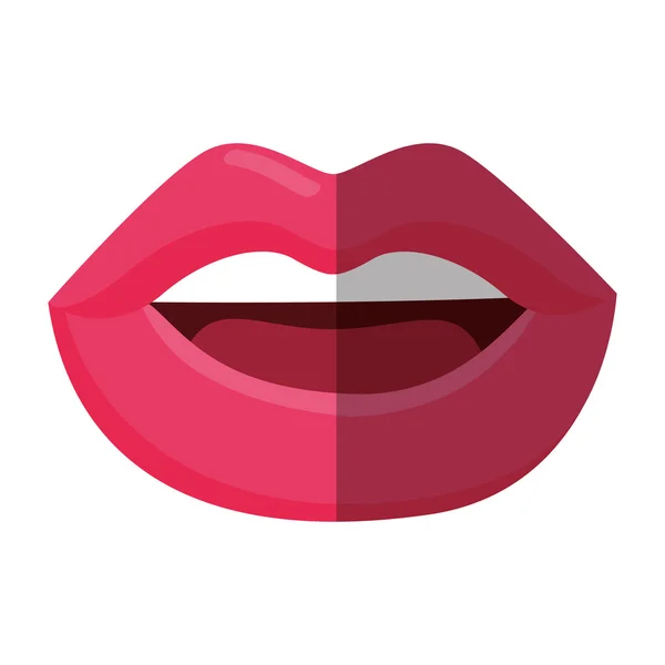 Sexy hembra labios aislado icono — Archivo Imágenes Vectoriales