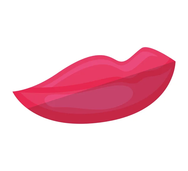 Sexy vrouwelijke lippen geïsoleerde pictogram — Stockvector