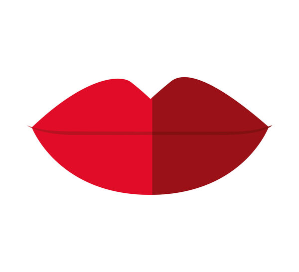 sexy female lips isolated icon