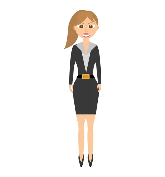 Mujer de negocios avatar elegante icono aislado — Vector de stock