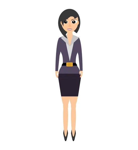 Businesswoman avatar elegant isolated icon — Stock Vector