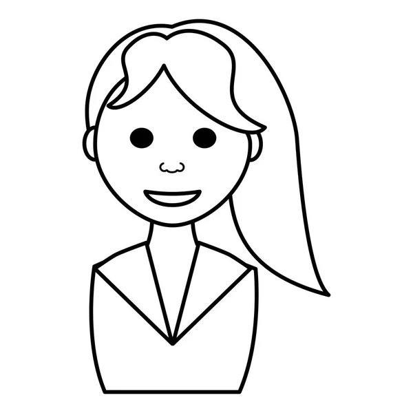 Mujer de negocios avatar elegante icono aislado — Vector de stock