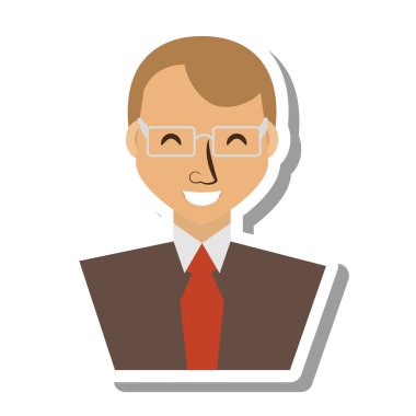 işadamı avatar zarif islated simgesi