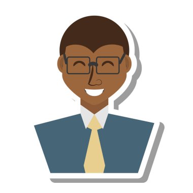 işadamı avatar zarif islated simgesi