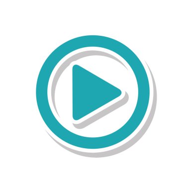 Media player izole simgesi