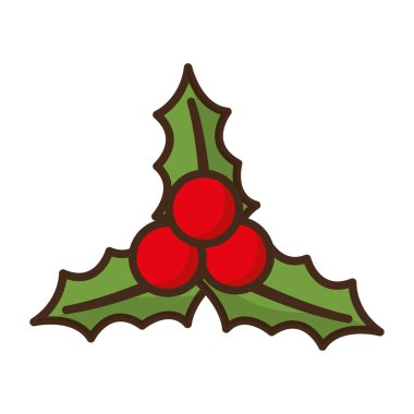 Noel izole simgesi yapraklar