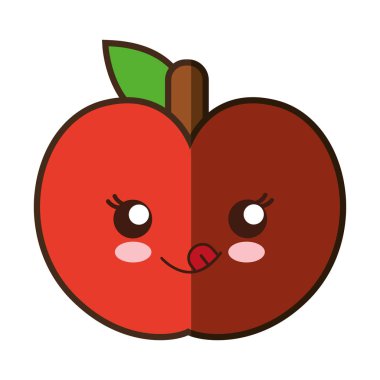 domates taze sebze kawaii stil izole simgesi