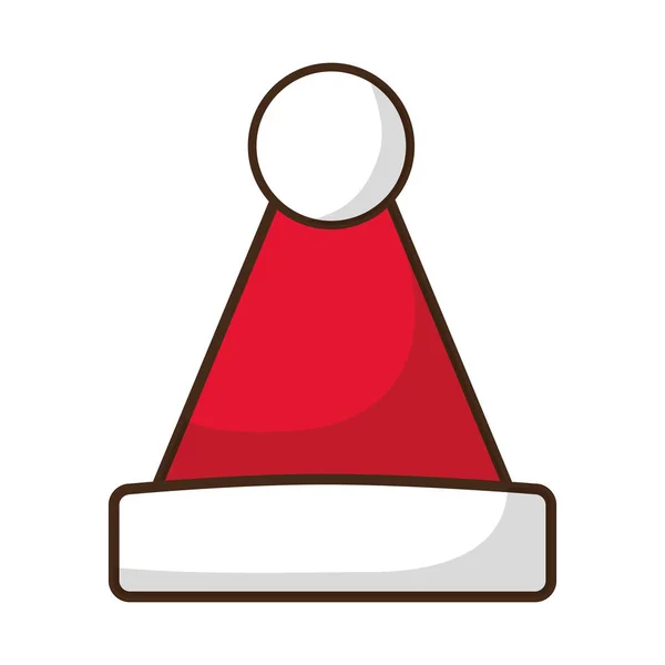 Merry christmas hat isolated icon — Stock Vector