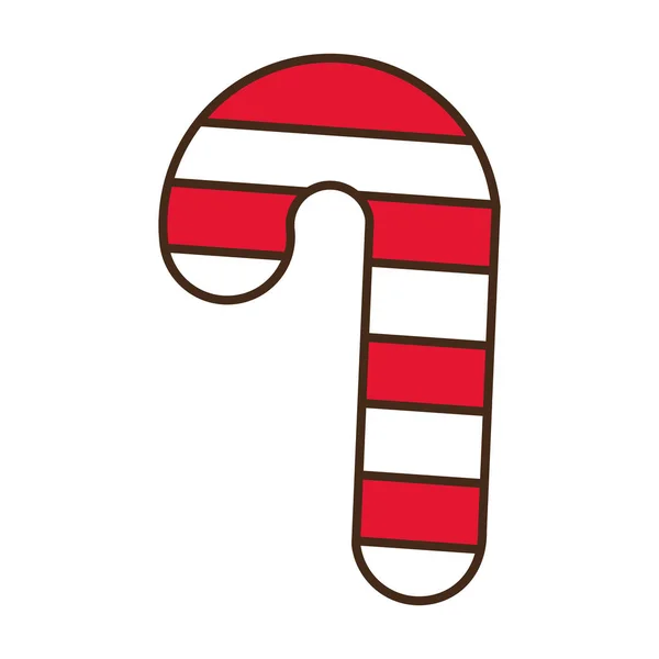 圣诞糖果手杖孤立的图标 — 图库矢量图片