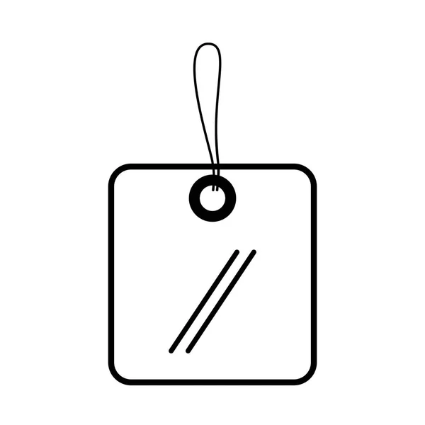 Commerciële tag opknoping geïsoleerde pictogram — Stockvector