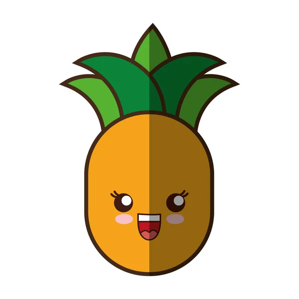 ananas vers fruit teken tekenen pictogram — Stockvector © yupiramos