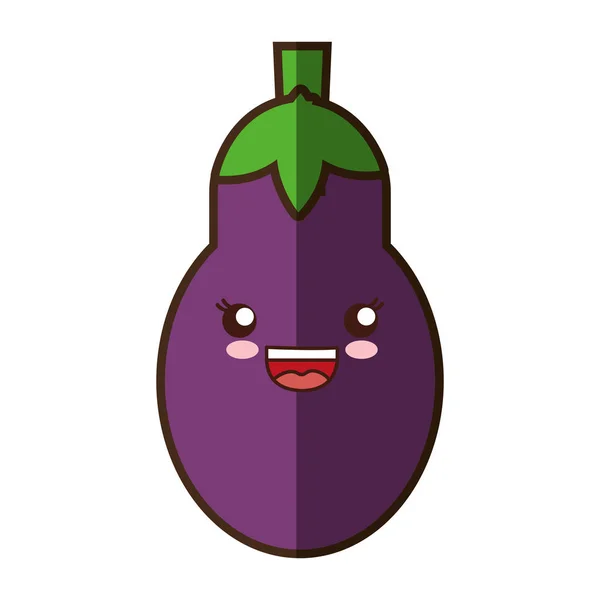 Rüben frisches Gemüse Kawaii Stil isoliert Symbol — Stockvektor
