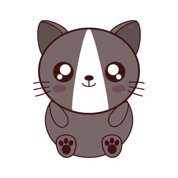 Söpö kissa kawaii tyyli — vektorikuva