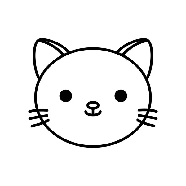 Bonito gato estilo kawaii — Vetor de Stock