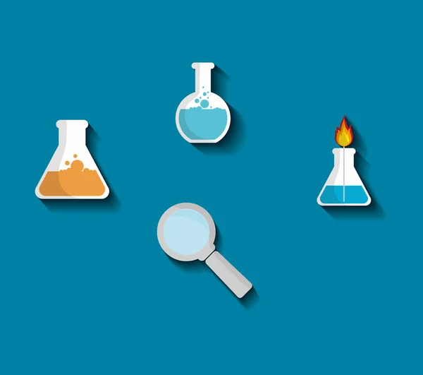 Science chemie laboratorium — Stockvector