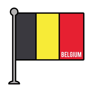 Belçika vatansever bayrak izole simgesi