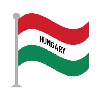 Macaristan vatansever bayrak izole simgesi