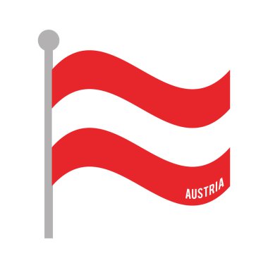 Avusturya vatansever bayrak izole simgesi