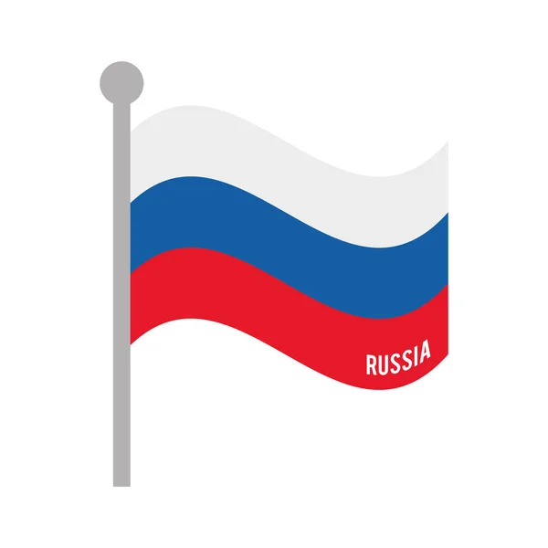 Ryssland patriotiska isolerade flaggikonen — Stock vektor