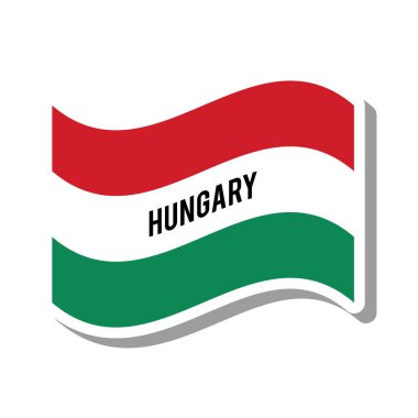 Macaristan vatansever bayrak izole simgesi