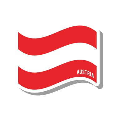 Avusturya vatansever bayrak izole simgesi