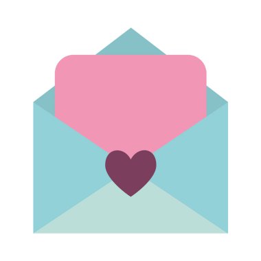 aşk mektubu izole simgesi