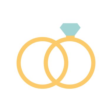 Alyans izole simgesi