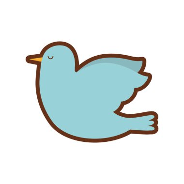 Güvercin kuş izole simgesi