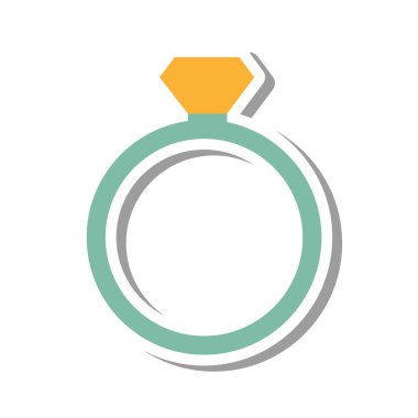 Alyans izole simgesi