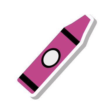 Pastel boya okulu ikonu izole edilmiş