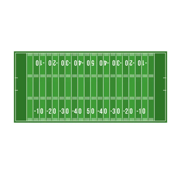 美式足球场孤立的图标 — 图库矢量图片