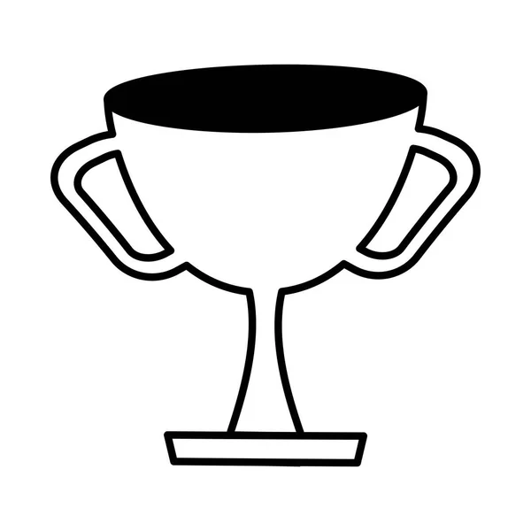 Trofeo taza premio icono aislado — Vector de stock