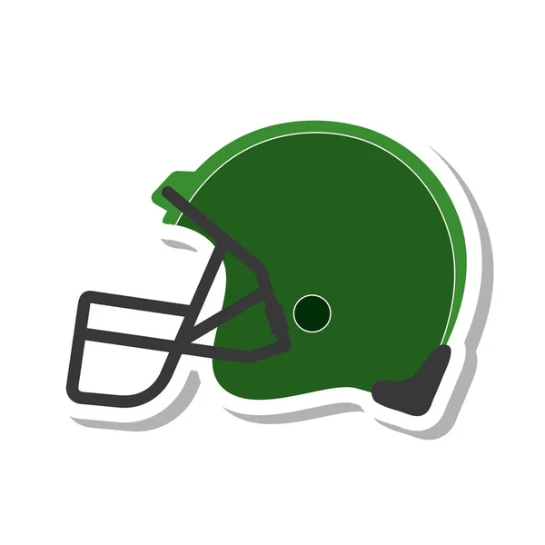 Ícone isolado capacete de futebol americano — Vetor de Stock