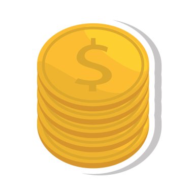 madeni para Doları izole simgesi