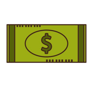 fatura para dolar izole simgesi