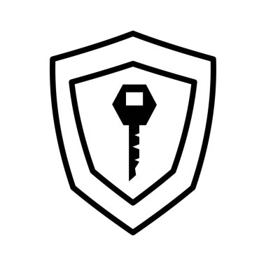 kalkan güvenlik sistem izole simgesi