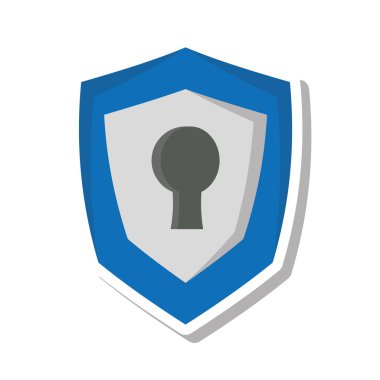 kalkan güvenlik sistem izole simgesi