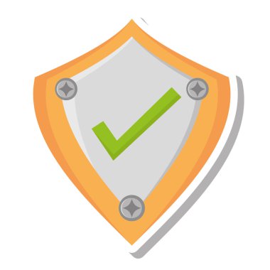 kalkan güvenlik sistem izole simgesi